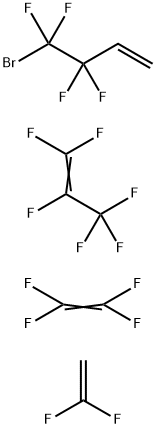 4-溴-3,3,4,4-四氟-1-丁烯与1,1-二氟乙烯、1,1,2,3,3,3-六氟-1-丙烯和四氟乙烯的聚合物 结构式