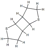2,3,3aα,3bβ,5,6,6aβ,6bα-Octahydrocyclobuta[1,2-b:3,4-b']dithiophene Struktur