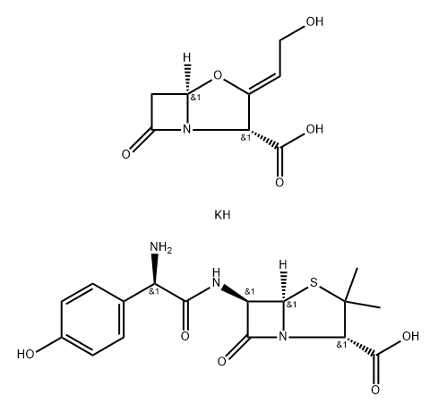 Amoxicillin-Potassium Clavulanate Combination Structure