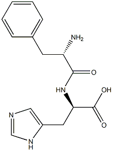 Nα-(L-フェニルアラニル)-D-ヒスチジン 化学構造式