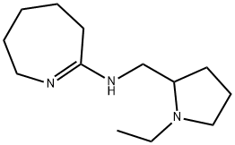 2H-Azepin-7-amine,N-[(1-ethyl-2-pyrrolidinyl)methyl]-3,4,5,6-tetrahydro-(9CI) Structure