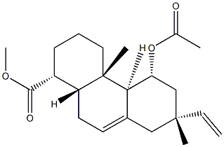 (1R)-5α-Acetoxy-7α-vinyl-1,2,3,4,4a,4bα,5,6,7,8,10,10aα-dodecahydro-1,4aβ,7-trimethyl-1-phenanthrenecarboxylic acid Struktur
