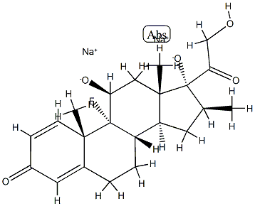 disodium (8S,9R,10S,11S,13S,14S,16S,17R)-9-fluoro-17-(2-hydroxyacetyl) -10,13,16-trimethyl-3-oxo-6,7,8,11,12,14,15,16-octahydrocyclopenta[a]p henanthrene-11,17-diolate Structure
