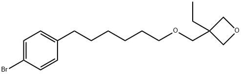3-(((6-(4-溴苯基)己氧基)甲基)-3-乙基氧杂环丁烷, 746633-97-6, 结构式