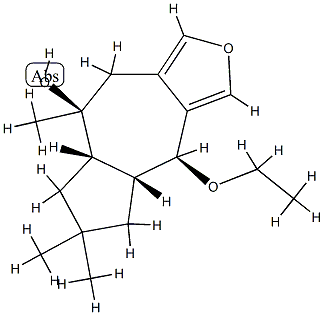 4β-Ethoxy-4,4aβ,5,6,7,7aβ,8,9-octahydro-6,6,8-trimethylazuleno[5,6-c]furan-8β-ol Structure