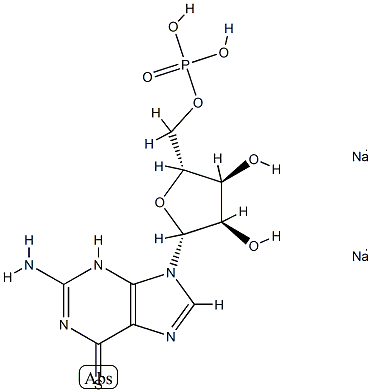 6-Thioguanosine-5'-O-monophosphate sodium salt Structure