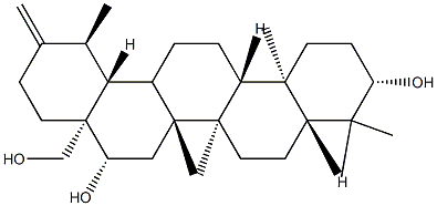 (18α,19α)-Urs-20(30)-ene-3β,16β,28-triol Structure
