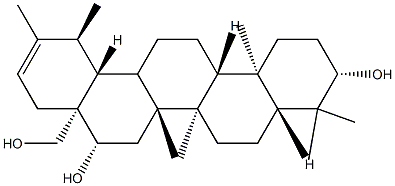 (18α,19α)-Urs-20-ene-3β,16β,28-triol Struktur