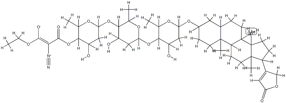 4'''-(2-ethyldiazomalonyl)digitoxin Struktur