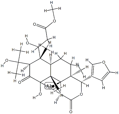 7-Deoxo-1,2-dihydro-1,7-dihydroxy-6-oxoobacunoic acid methyl ester Struktur