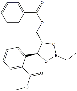 (4S)-2-Ethyl-1,3,2-dioxaborolane-4β,5α-dimethanol dibenzoate Struktur