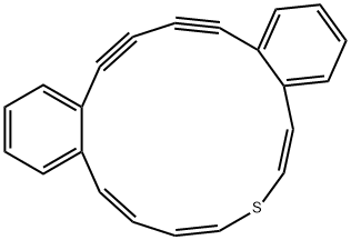 (5E,8E,10E)-16,17,18,19-Tetradehydrodibenzo[d,j]thiacyclopentadecin Struktur