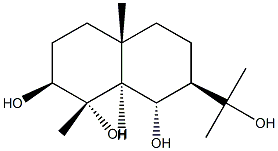 (8aS)-Decahydro-7β-(1-hydroxy-1-methylethyl)-1,4aβ-dimethyl-1α,2β,8α-naphthalenetriol Struktur