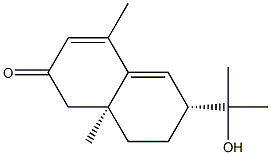 (6R)-6,7,8,8a-Tetrahydro-6-(1-hydroxy-1-methylethyl)-4,8aα-dimethylnaphthalen-2(1H)-one Structure