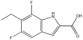 1H-Indole-2-carboxylicacid,6-ethyl-5,7-difluoro-(9CI)|
