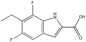 749242-76-0 1H-Indole-2-carboxylicacid,6-ethyl-5,7-difluoro-(9CI)