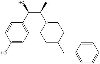 (1S*,2S*)-threo-2-(4-Benzylpiperidino)-1-(4-hydroxyphenyl)-1-propanolhemitartrate Structure