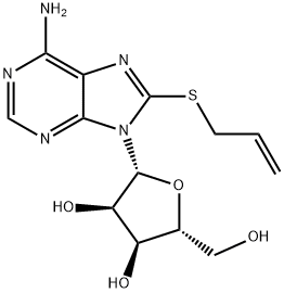 8-烯丙基硫基腺苷, 75059-23-3, 结构式
