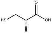 (S)-3-巯基-2-甲基丙酸, 75172-11-1, 结构式