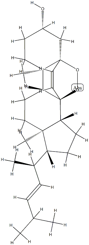 (22E)-5α,8α-エピジオキシ-24-ノル-5α-コレスタ-6,22-ジエン-3β-オール 化学構造式