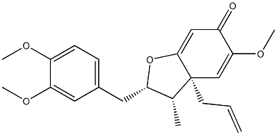 (2S)-2β-[(3,4-Dimethoxyphenyl)methyl]-3,3a-dihydro-5-methoxy-3β-methyl-3aβ-(2-propenyl)-6(2H)-benzofuranone Structure