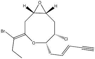 (1S,3Z,8R)-3-(1-Bromopropylidene)-6β-chloro-5β-[(E)-2-penten-4-ynyl]-4,9-dioxabicyclo[6.1.0]nonane Struktur
