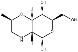 2H,5H-Pyrano[4,3-b]-1,4-oxazine-5,8-diol, hexahydro-7-(hydroxymethyl)-2-methyl-, [2R-(2alpha,4aalpha,5ba,7alpha,8ba,8aba)]- (9CI) Structure