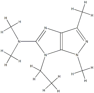 Imidazo[4,5-c]pyrazol-5-amine, 6-ethyl-1,6-dihydro-N,N,1,3-tetramethyl- (9CI) Struktur