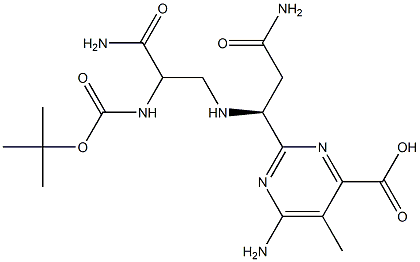 tert-butyloxycarbonylpyrimidoblamic acid Struktur