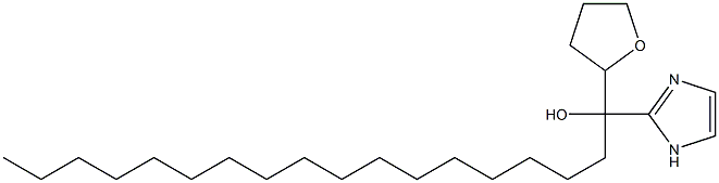 α-ヘプタデシル-α-(テトラヒドロフラン-2-イル)-1H-イミダゾール-2-メタノール 化学構造式