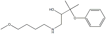 1-[(4-メトキシブチル)アミノ]-3-メチル-3-フェノキシ-2-ブタノール·塩酸塩 化学構造式