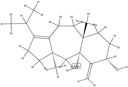 2,3,3a,4,4a,5,6,7,8,8a,9,10-Dodecahydro-3aβ,8aα-dimethyl-5-methylene-1-isopropylbenz[f]azulene-4aβ,6β-diol Struktur