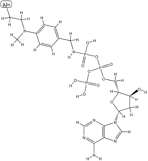 4-(N-2-chloroethyl-N-methylamino)benzyl-gamma-amide dATP Structure