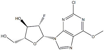 2-Chloro-6-Methoxypurine -9-beta-D-(2'-deoxy-2'-fluoro)-arabinoriboside Structure