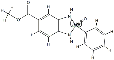 methyl 8-oxo-8-phenyl-7,9-diaza-8$l^{5}-phosphabicyclo[4.3.0]nona-2,4, 10-triene-3-carboxylate Structure