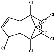 1,4,5,6,7,8,8-ヘプタクロロ-3a,4,7,7a-テトラヒドロ-4,7-メタノ-1H-インデン 化学構造式
