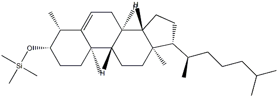 Trimethyl[(4β-methylcholest-5-en-3β-yl)oxy]silane Struktur