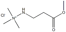 Hydrazinium,2-(3-methoxy-3-oxopropyl)-1,1,1-trimethyl-, chloride (1:1)
 Struktur
