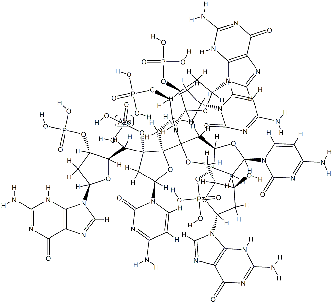 tri-(deoxyguanylic acid-deoxycytidylic acid) 结构式