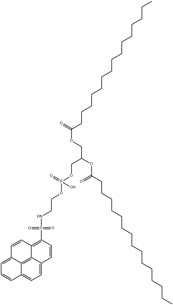 N-(1-pyrenesulfonyl)dipalmitoyl-L-alpha-phosphatidylethanolamine Structure