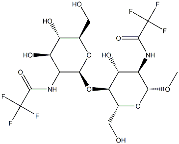 1-O-methyl-di-N-trifluoroacetyl-beta-chitobioside Struktur