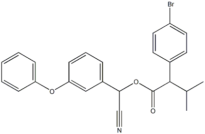 4-Bromo-α-(1-methylethyl)benzeneacetic acid cyano(3-phenoxyphenyl)methyl ester Structure