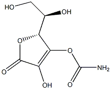 D-erythro-Hex-2-enonic acid, gamma-lactone, 3-carbamate (9CI) Structure