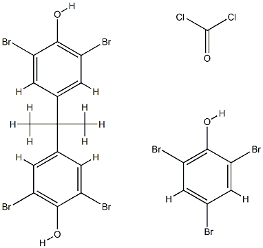 carbonyl dichloride: 2,6-dibromo-4-[2-(3,5-dibromo-4-hydroxy-phenyl)pr opan-2-yl]phenol: 2,4,6-tribromophenol Struktur
