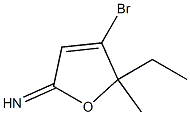 2(5H)-Furanimine,4-bromo-5-ethyl-5-methyl-(9CI) 结构式