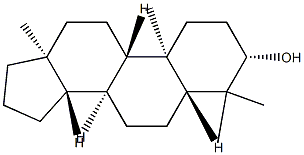 4,4-Dimethyl-5α-androstan-3β-ol Struktur
