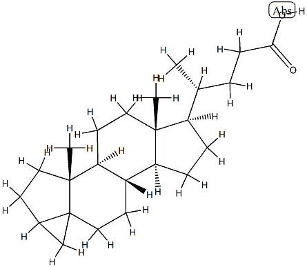 3,5-Cyclocholan-24-oic acid Struktur
