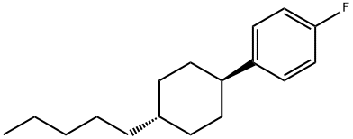 1-フルオロ-4-(trans-4-ペンチルシクロヘキシル)ベンゼン 化学構造式