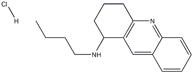 N-ブチル-1,2,3,4-テトラヒドロ-9-アクリジンアミン·塩酸塩 化学構造式