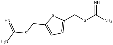 [5-(甲脒基硫基甲基)噻吩-2-基]甲基氨基硫代亚氨甲酸酯 结构式